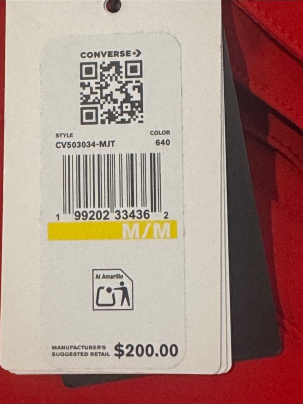 Converse Red Hooded Softshell Jacket. Mens Med - Picture 6 of 16